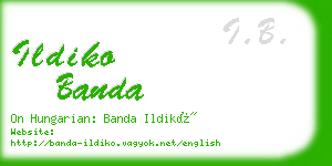 ildiko banda business card